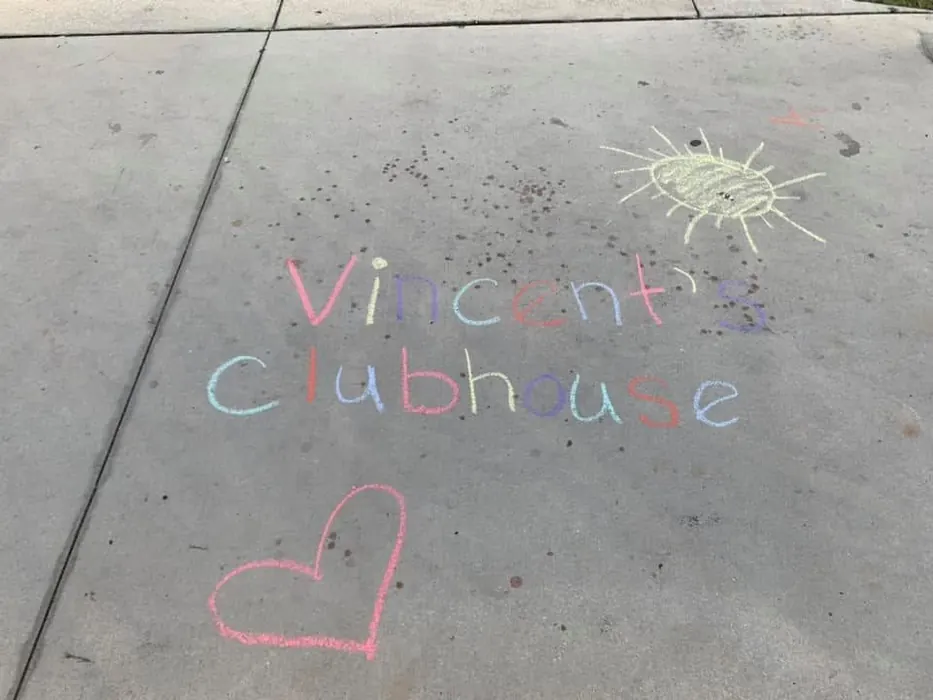 A moment at Vincent's Clubhouse